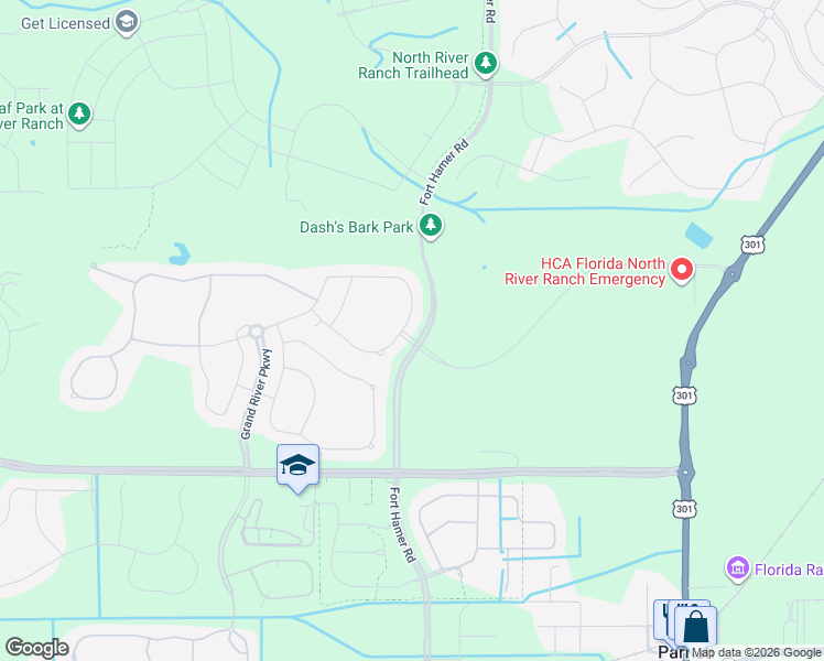 map of restaurants, bars, coffee shops, grocery stores, and more near 12420 Us Highway 301 North in Parrish
