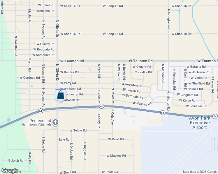 map of restaurants, bars, coffee shops, grocery stores, and more near 2344 West Perry Road in Avon Park