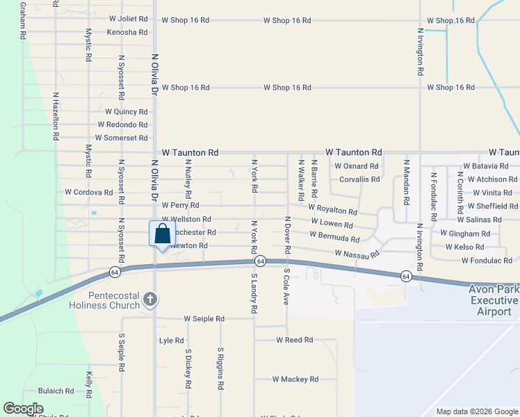 map of restaurants, bars, coffee shops, grocery stores, and more near 2344 West Perry Road in Avon Park