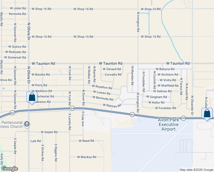 map of restaurants, bars, coffee shops, grocery stores, and more near 2068 West Royalton Road in Avon Park