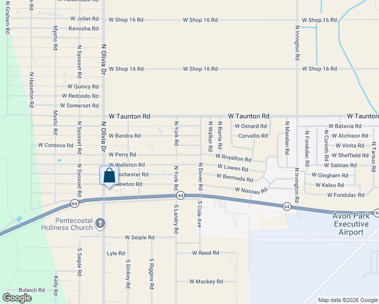 map of restaurants, bars, coffee shops, grocery stores, and more near 2344 West Perry Road in Avon Park