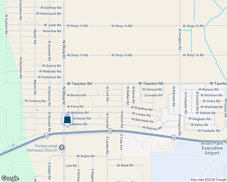 map of restaurants, bars, coffee shops, grocery stores, and more near 2356 W Bandra Rd in Avon Park