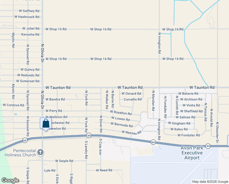 map of restaurants, bars, coffee shops, grocery stores, and more near 2139 West Taunton Road in Avon Park