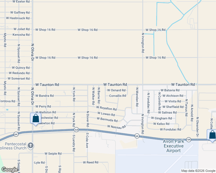 map of restaurants, bars, coffee shops, grocery stores, and more near 2139 West Taunton Road in Avon Park
