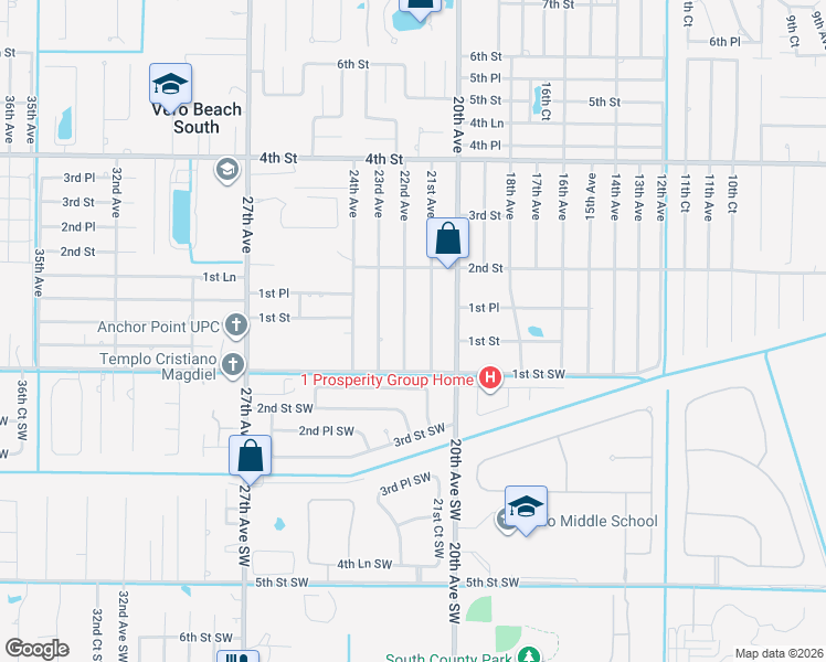map of restaurants, bars, coffee shops, grocery stores, and more near 146 22nd Avenue in Vero Beach
