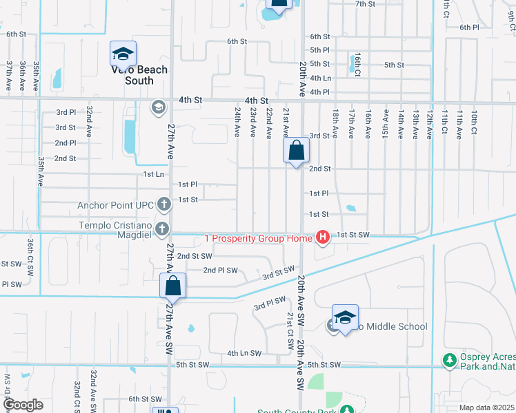 map of restaurants, bars, coffee shops, grocery stores, and more near 141 23rd Avenue in Vero Beach