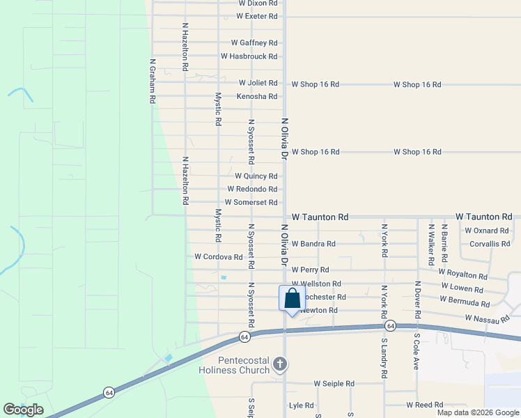 map of restaurants, bars, coffee shops, grocery stores, and more near 2748 West Taunton Road in Avon Park