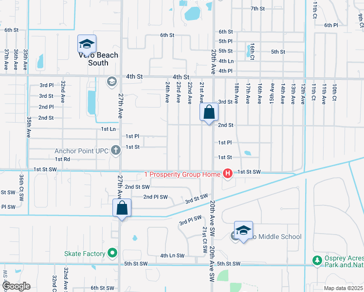 map of restaurants, bars, coffee shops, grocery stores, and more near 141 23rd Avenue in Vero Beach