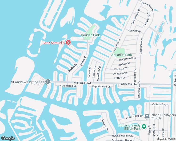 map of restaurants, bars, coffee shops, grocery stores, and more near 15245 Caravel Drive in Corpus Christi