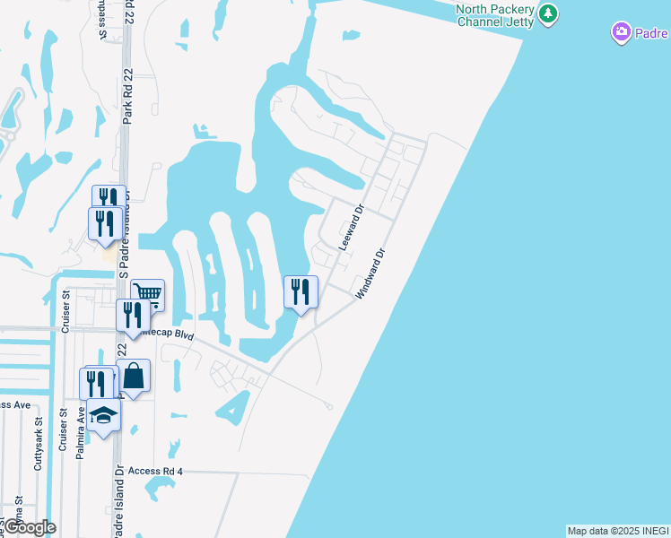 map of restaurants, bars, coffee shops, grocery stores, and more near 14802 Robla Drive in Corpus Christi