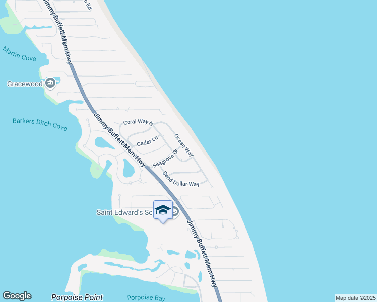 map of restaurants, bars, coffee shops, grocery stores, and more near 206 Ocean Way in Vero Beach