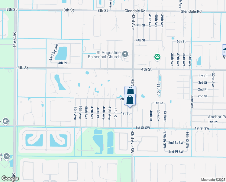 map of restaurants, bars, coffee shops, grocery stores, and more near 4460 2nd Street in Vero Beach