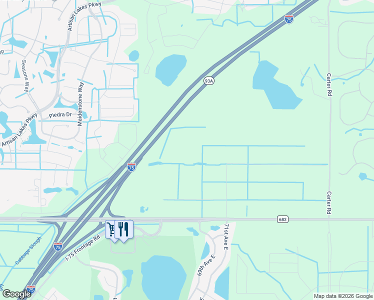 map of restaurants, bars, coffee shops, grocery stores, and more near 6750 Moccasin Wallow Road in Palmetto