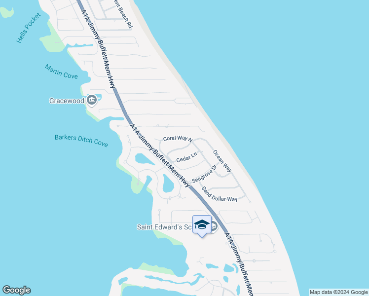map of restaurants, bars, coffee shops, grocery stores, and more near 1781 Cypress Lane in Vero Beach