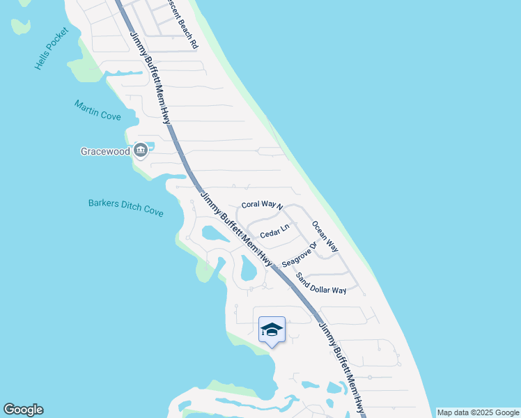 map of restaurants, bars, coffee shops, grocery stores, and more near 1777 Coral Way North in Vero Beach