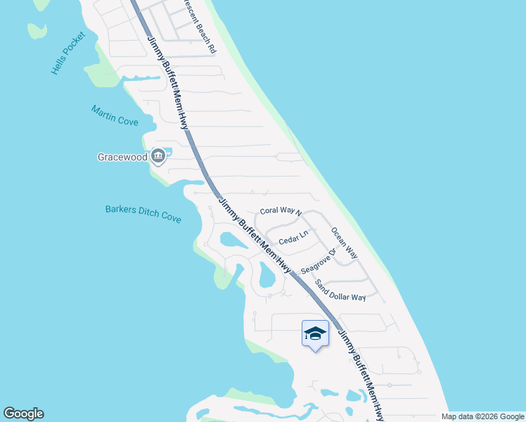 map of restaurants, bars, coffee shops, grocery stores, and more near 1770 Coral Way North in Vero Beach