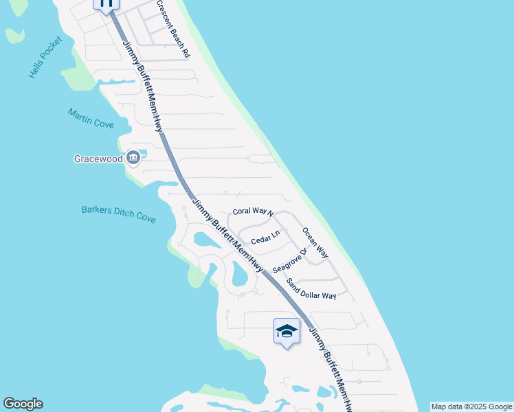 map of restaurants, bars, coffee shops, grocery stores, and more near 1777 Coral Way North in Vero Beach