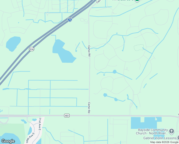 map of restaurants, bars, coffee shops, grocery stores, and more near 10300 Carter Road in Palmetto
