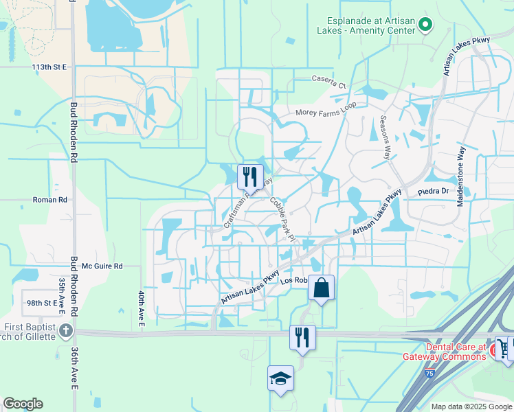 map of restaurants, bars, coffee shops, grocery stores, and more near 4709 Alexandria Court in Palmetto