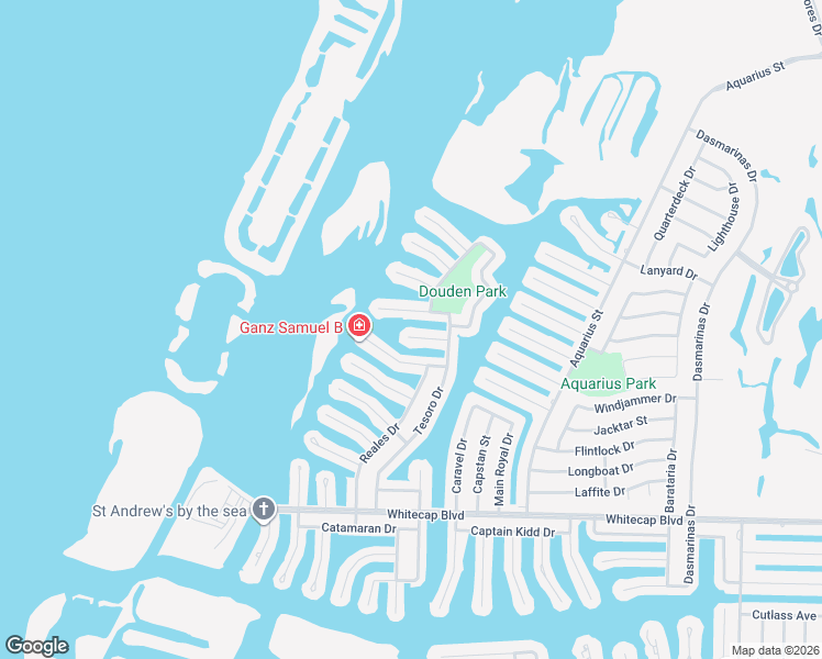 map of restaurants, bars, coffee shops, grocery stores, and more near 13618 Camino De Oro Court in Corpus Christi