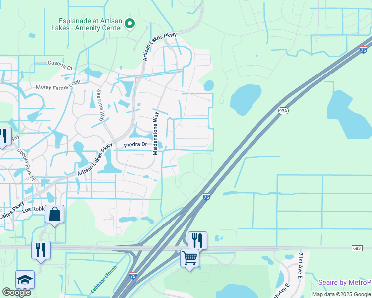 map of restaurants, bars, coffee shops, grocery stores, and more near 6213 Fairmont Lane in Palmetto