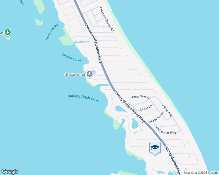 map of restaurants, bars, coffee shops, grocery stores, and more near 1440 Shorelands Drive West in Vero Beach