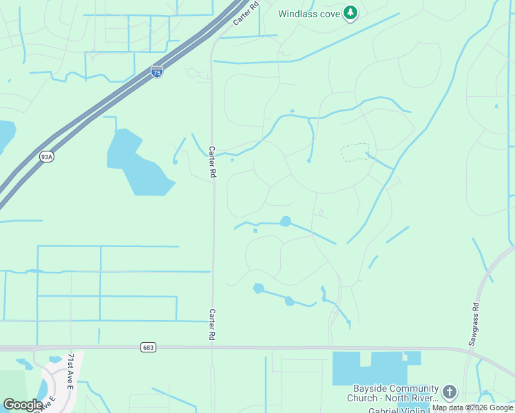 map of restaurants, bars, coffee shops, grocery stores, and more near 10300-10498 Carter Road in Palmetto