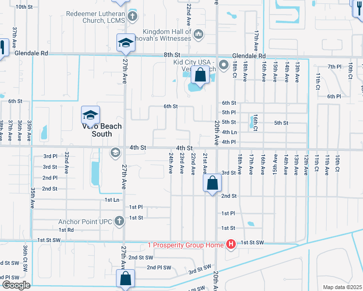 map of restaurants, bars, coffee shops, grocery stores, and more near 2310 4th Street in Vero Beach