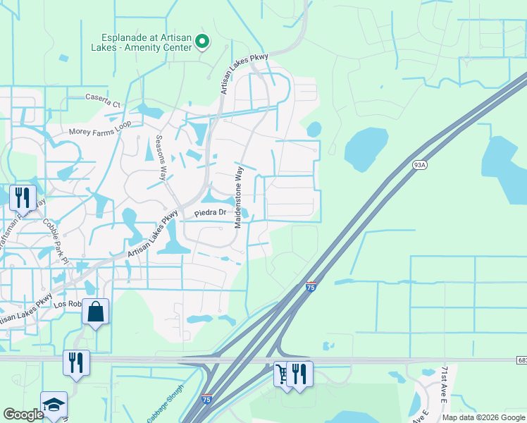 map of restaurants, bars, coffee shops, grocery stores, and more near 6213 Fairmont Lane in Palmetto