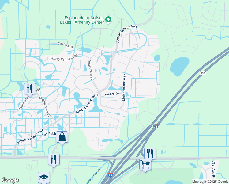 map of restaurants, bars, coffee shops, grocery stores, and more near 10445 MacFarlane Place in Palmetto