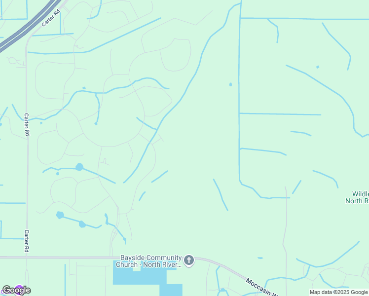 map of restaurants, bars, coffee shops, grocery stores, and more near 10500 Carter Road in Parrish