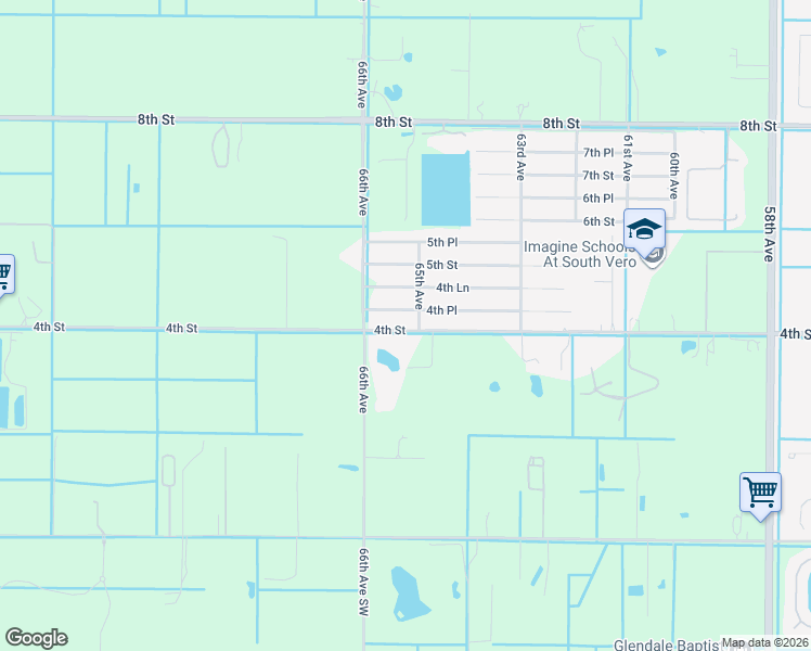 map of restaurants, bars, coffee shops, grocery stores, and more near 6465 4th Street in Vero Beach
