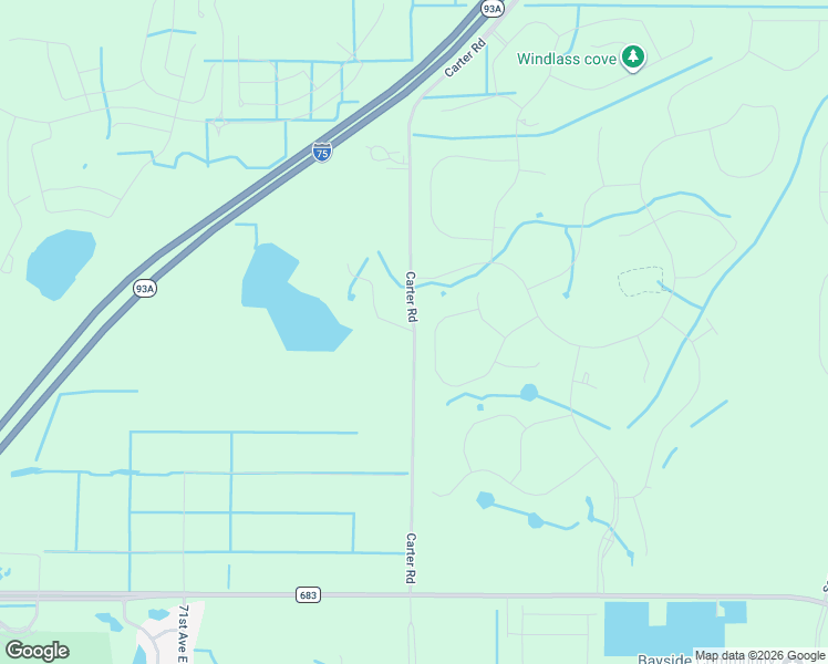 map of restaurants, bars, coffee shops, grocery stores, and more near 10500 Carter Road in Palmetto