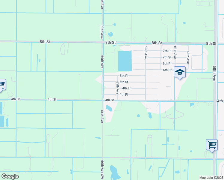 map of restaurants, bars, coffee shops, grocery stores, and more near 425 65th Avenue in Vero Beach