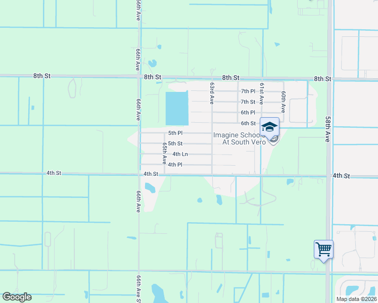 map of restaurants, bars, coffee shops, grocery stores, and more near 6366 4th Place in Vero Beach