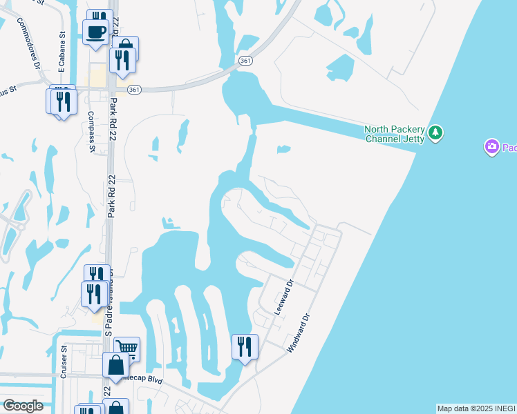 map of restaurants, bars, coffee shops, grocery stores, and more near 14800 Granada Drive in Corpus Christi