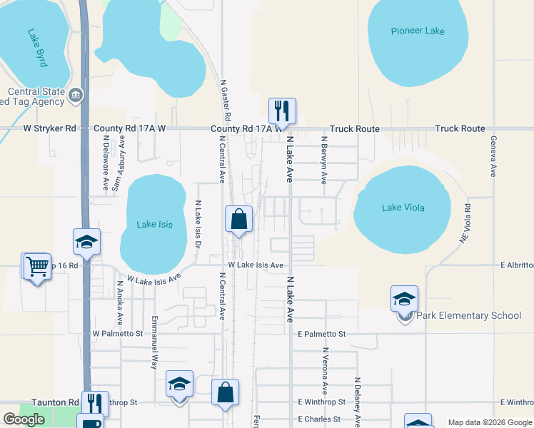 map of restaurants, bars, coffee shops, grocery stores, and more near 1494 North Tropical Avenue in Avon Park