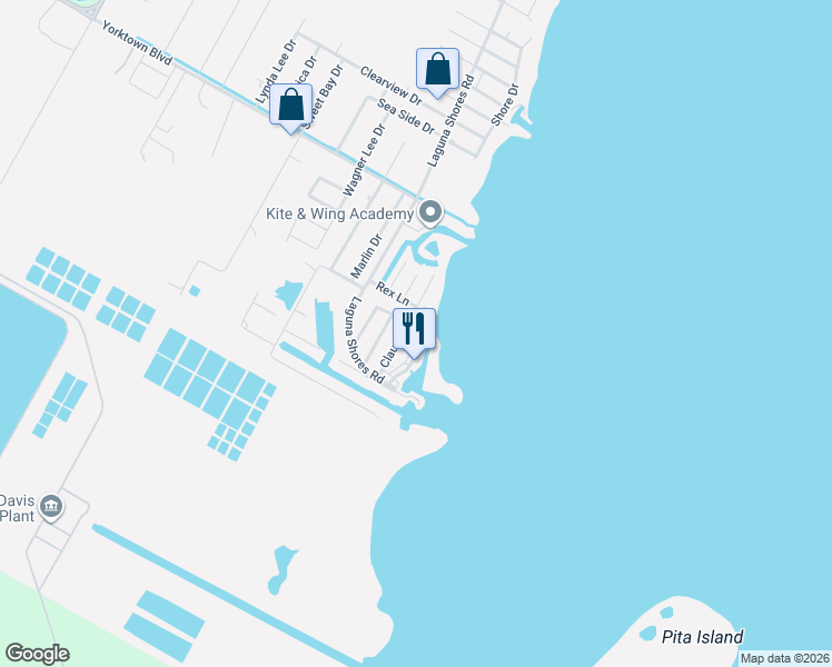 map of restaurants, bars, coffee shops, grocery stores, and more near 4051 Claudia Drive in Corpus Christi