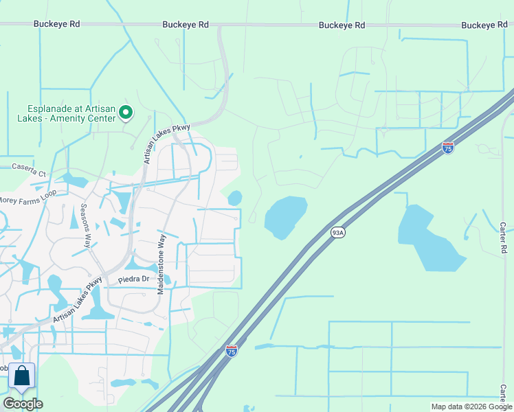 map of restaurants, bars, coffee shops, grocery stores, and more near Interstate 75 in Palmetto