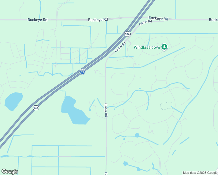 map of restaurants, bars, coffee shops, grocery stores, and more near 10848 Carter Road in Palmetto
