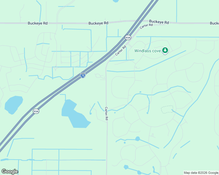 map of restaurants, bars, coffee shops, grocery stores, and more near 10848 Carter Road in Palmetto