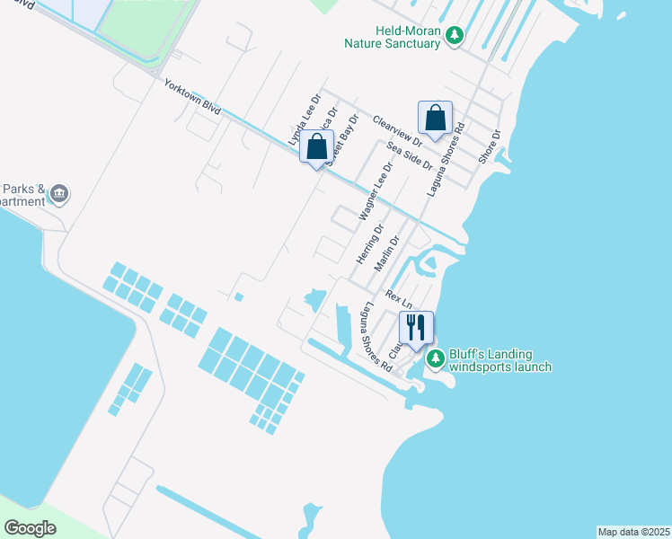 map of restaurants, bars, coffee shops, grocery stores, and more near 214 Clarice Drive in Corpus Christi