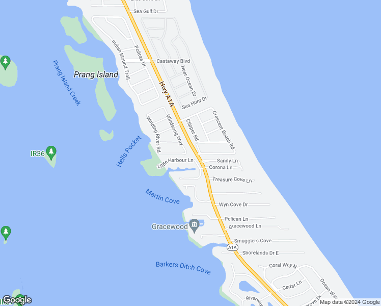 map of restaurants, bars, coffee shops, grocery stores, and more near 920 Windsong Way in Vero Beach