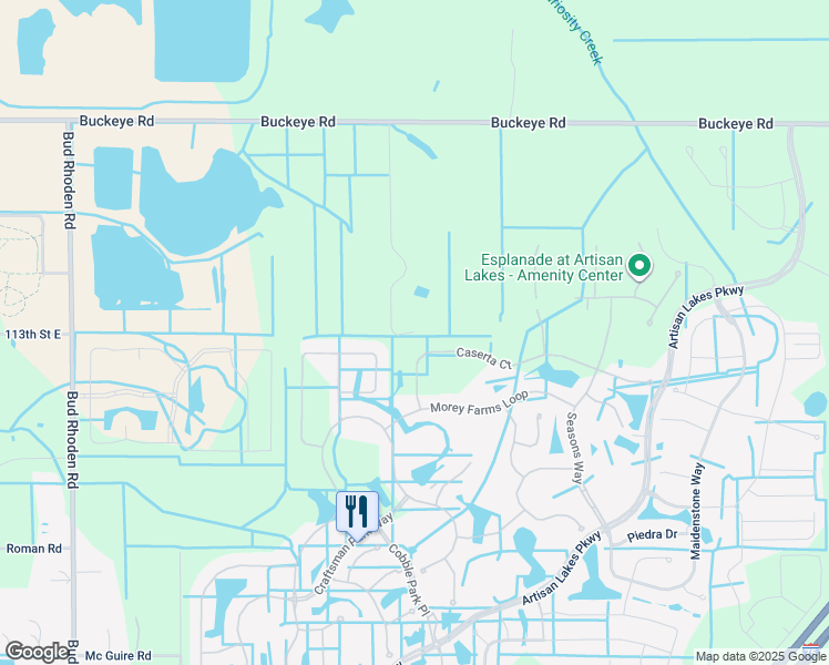 map of restaurants, bars, coffee shops, grocery stores, and more near 11301 Oneil Road in Palmetto