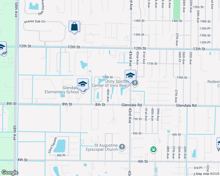 map of restaurants, bars, coffee shops, grocery stores, and more near 910 46th Avenue in Vero Beach