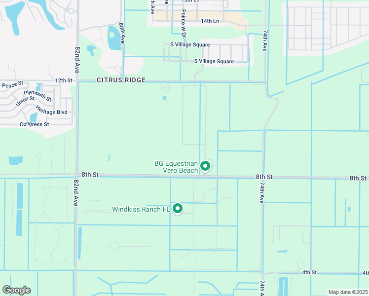 map of restaurants, bars, coffee shops, grocery stores, and more near 7683 South Polo Grounds Lane in Vero Beach