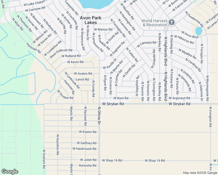 map of restaurants, bars, coffee shops, grocery stores, and more near 1783 North Croton Road in Avon Park