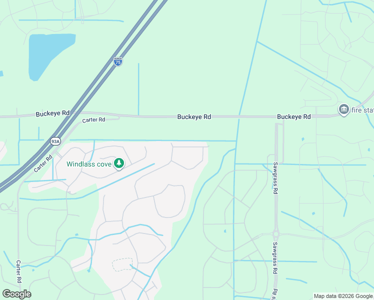 map of restaurants, bars, coffee shops, grocery stores, and more near Buckeye Road in Palmetto
