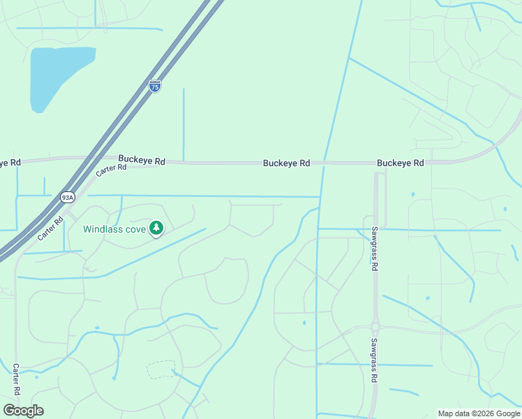 map of restaurants, bars, coffee shops, grocery stores, and more near Buckeye Road in Palmetto