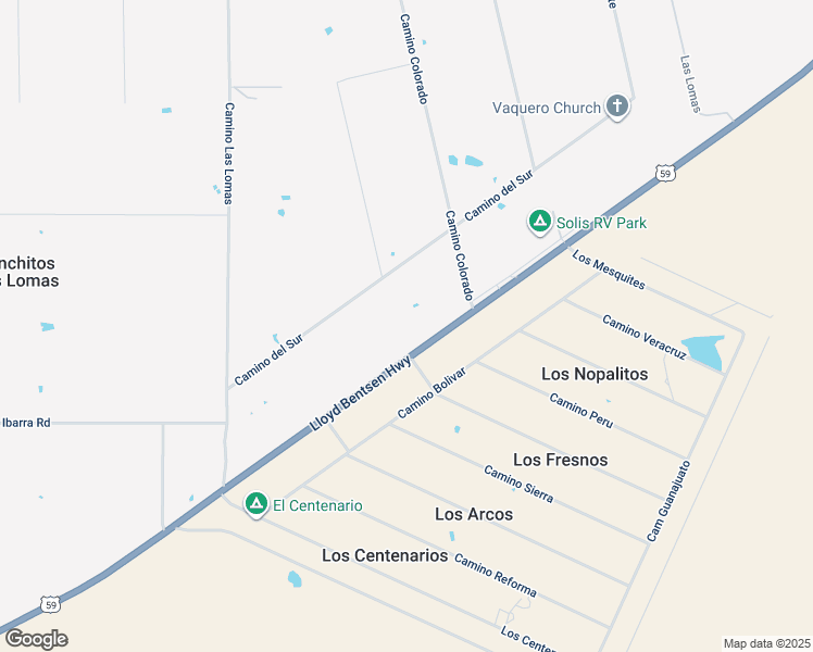 map of restaurants, bars, coffee shops, grocery stores, and more near 14587 U.S. 59 in Laredo